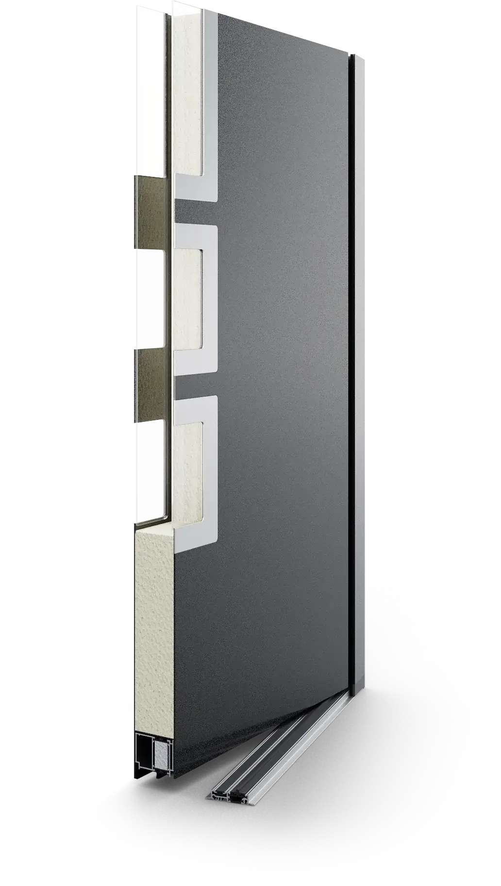 Modern anthracite aluminium door — TopRenovatie