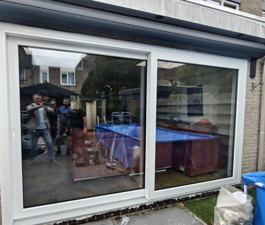 Glass doors installation Toprenovatie project 3477